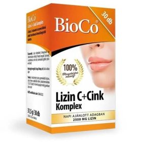 BioCo Lizin C+Cink Komplex tabletta - 30db