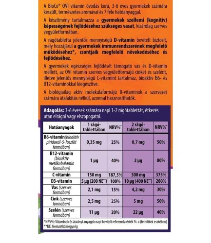 BioCo OVI-Vitamin rágótabletta - 90db