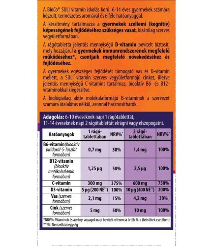 BioCo Suli-Vitamin cseresznye ízű rágótabletta - 90db