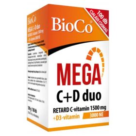   BioCo MEGA C+D duo C-vitamin 1500mg + D3-vitamin 3000NE RETARD filmtabletta - 100db