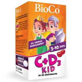 BioCo C+D3 KID cseresznyés rágótabletta - 90db