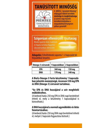 BioCo Omega-3 forte kapszula - 100db