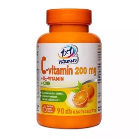   1×1 Vitamin C-vitamin + D3+Cink narancsos rágótabletta – 90db