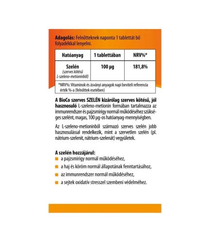 BioCo Szerves szelén megapack - 120db