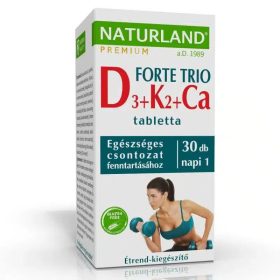   Naturland D3-vitamin + K2-vitamin + Kalcium forte trió tabletta - 30db