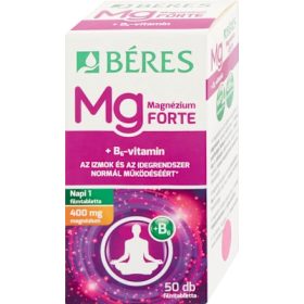 Béres Magnézium 400mg+B6-vitamin Forte filmtabletta - 50db